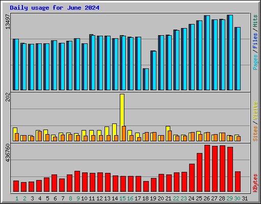 Daily usage for June 2024