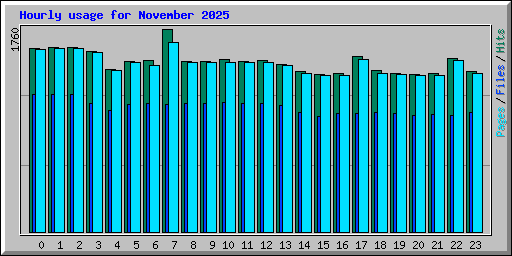 Hourly usage for November 2025