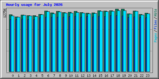 Hourly usage for July 2026
